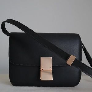 Leather box bag